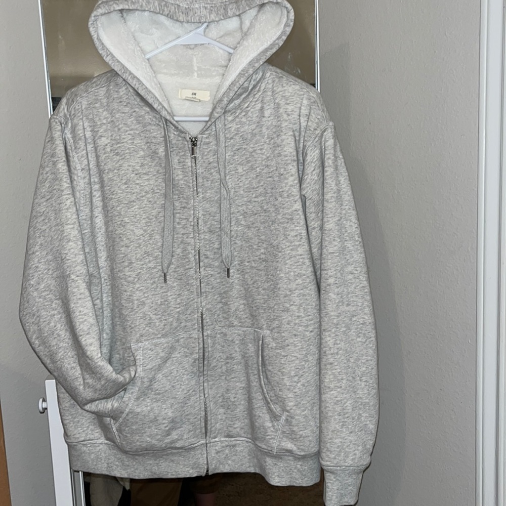 Faux Fur Zip Up Hooded Jacket